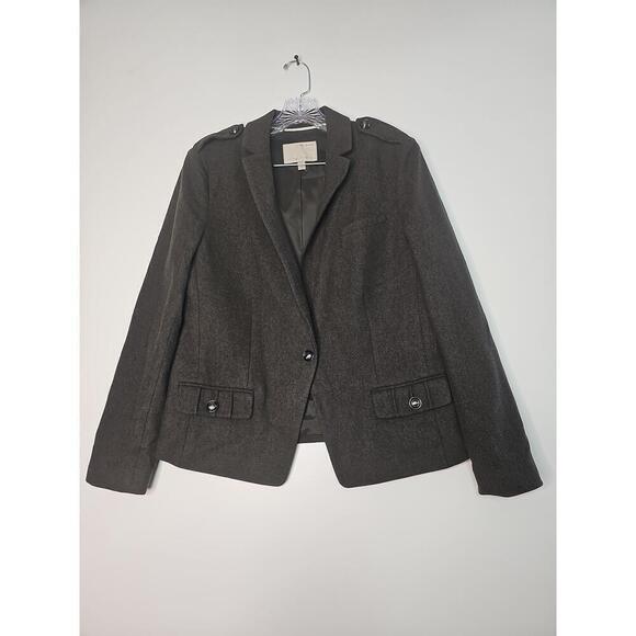 Banana Republic Green Military Blazer Womens Size 12 - Picture 1 of 9
